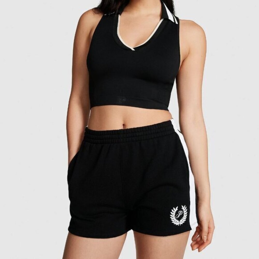 Victoria's Secret PINK  Fleece Relaxed Shorts Black Small comfort